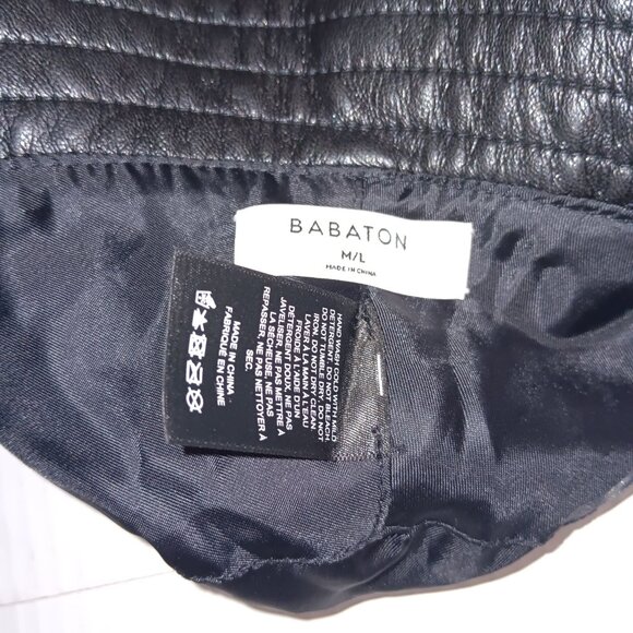 ARITIZIA BABATON FAUX LEATHER SANDRA BUCKET HAT SIZE M/L - Picture 9 of 10